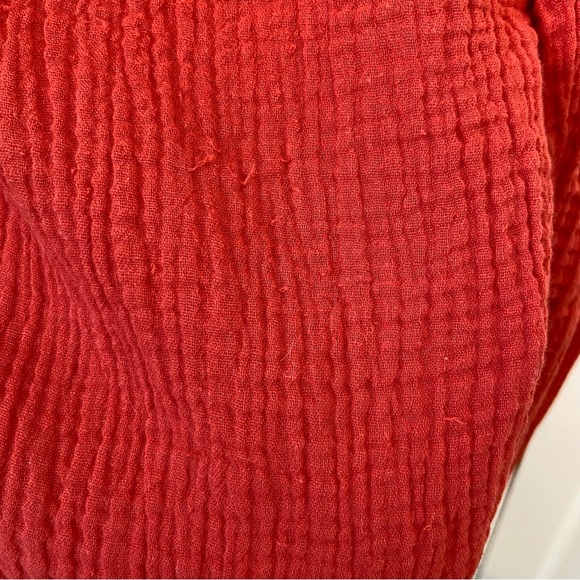 Anthropologie Gauze Wide Leg Romper Jumpsuit Bow Tie Front Medium - Picture 8 of 9